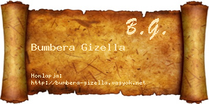 Bumbera Gizella névjegykártya